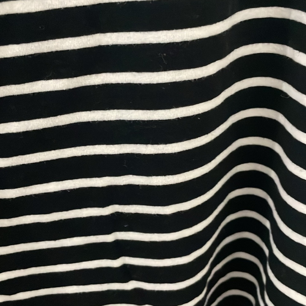 Black and White Striped Maternity Tank Top XL - Picture 3 of 6